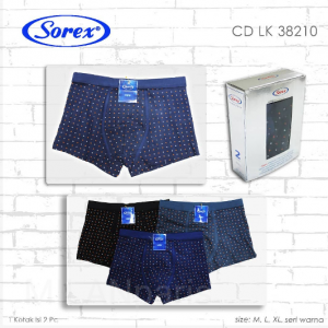 Isi 2 Celana  Boxer Sorex  Katun 38210 L XL 0813 4228 5540